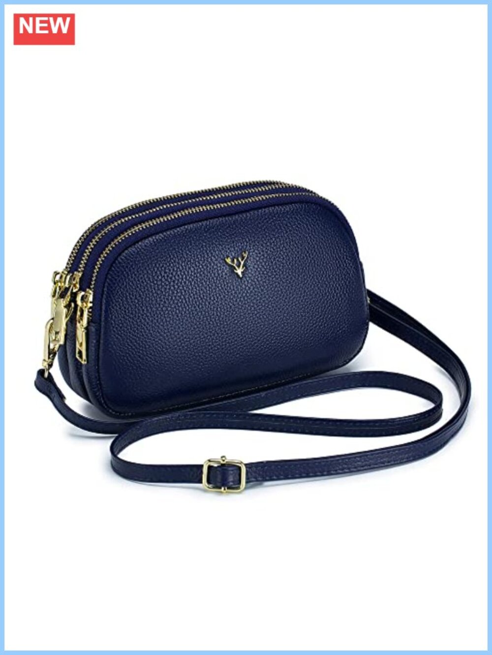 Genuine Leather Small Crossbody Bag Shoulder Handbag Cellphone Purse for Women